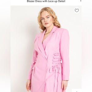 Eloquii Blazer Dress with Lace-up Detail